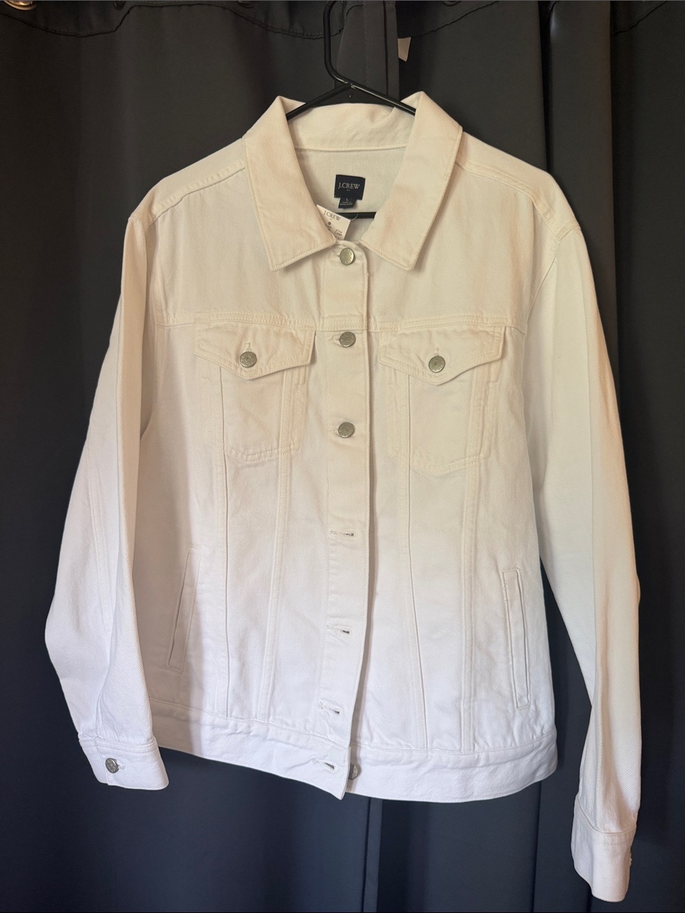 J. Crew White Denim Jacket